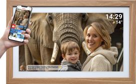 Denver PFF-2162LW 21.5'' Digital Photo Frame, Light Wood