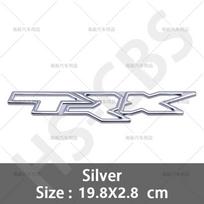 1Pcs 3D Metal TRX Letter Emblem Car Side Fender Decal TRX Logo Rear Trunk Badge Tailgate Stickers Accessories Car Styling sidabras
