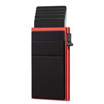 Men's Slim Wallet Anti RFID Blocking Smart Pop Up Credit Card Holder Money Case Small Compact ID Bank Holder Wallet Women gray