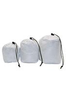 Tyvek Stuff Sack Set Ultralight Outdoor Storage Drawstring Bag for Gear Organization Olive 3-Size (S/M/L) - Bag, Waterproof, Water-Repellent, Hiking,