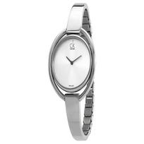 CALVIN KLEIN laikrodis kvarcinis mechanizmas nerūdijančio plieno apyrankė 40mm sidabrinis ciferblatas moteriškas laikrodis 30 metrų atsparus vandeniui K4F2N116 kvarcas