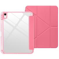 For IPad A16 11 10 12 th Generation iPad Pro Air 8 7 6 5 4 3 11 13 12.9   M5 M4 M3 M2 PU Trifold Acrylic Case with Pencil Holde iPad A16 2025 11th rožinės rožinės spalvos