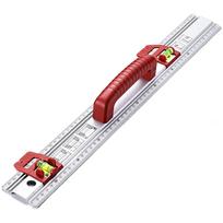 50cm Aluminum Straight Edge Ruler with Dual Levels for Measuring Marking and Aligning in Carpentry and Home Renovation white
