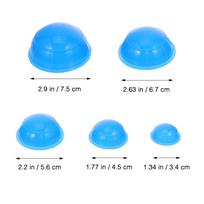 12Pcs Silicone Cupping Massager Soft Vacuum Suction Cups Body Massage Set Muscle Relaxation Anti Cellulite Therapy Portable mėlyna