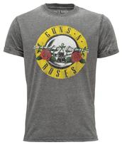 Official Guns N' Roses Classic Logo T Shirt Burnout Grey New Small XXXL gray
