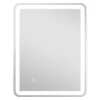 HOMCOM Vonios veidrodis, 60 x 80 cm LED veidrodis su jutikliniu jungikliu, atminties funkcija, sieninis veidrodis nuo rasojimo, šviesos veidrodis su 3 šviesos spalvomis, sidabrinis