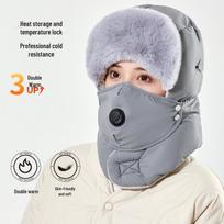 Vyriška ir moteriška žieminė vėjui atspari medvilninė kepurė su ausų apsauga ir gobtuvu - šilta lauko Lei Feng stiliaus Large head circumference (58-62cm)