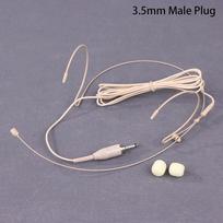 Beige Double Earhook Headset Mic Headworn Microphone 3.5Mm 3 Pin For 4 Pin Xlr Plug For Omnidirectional Microphone A1