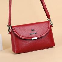 New Style Women's High-End Messenger Shoulder Bag CLE raudona