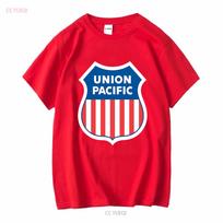 Union Pacific Railway Logo Rail Train Retro T Shirt vintage Washed Stylish Breathable Soft Unisex Casual designer clothes S