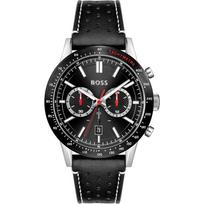 BOSS Allure Black Black Leather Men's Quartz Watch 1513920 juoda
