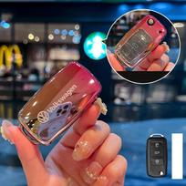 VW TPU Automobilio Raktų Dėklas Dangtelis Korpusas Dangalas VW Volkswagen Polo Tiguan Passat B5 B6 B7 Golf 4 5 6 MK6 Jetta Lavida Raktų Pakabukas A