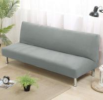 Vienos spalvos sofos baldų lovos užvalkalai be porankių Elastingi prigludę apvyniojami sofos dėklai Tampri lanksti slipcover sofa banketui, viešbučiui, namams S Size sidabras