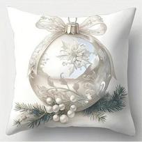 Home Decor Christmas-Themed Ornamental Cushion Covers Pattern Cushion Cover Suitable For Sofa Bedroom Car Pillow Cover Peach skin 18*18(CM)-1Pcs