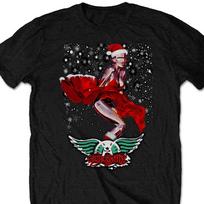 Aerosmith Christmas Short SLeeve Cotton Black Unisex Tshirt S234XL US502 Unisex T-Shirt Graphic Tee S