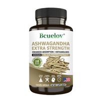 Ashwagandha Extra Strength 3000mg, 120 daržovių kapsulių Streso mažinimo papildas 120PCS black