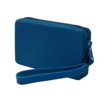 Square Digital Storage Bag Waterproof Silicone Coin Purse Multi-Functional Large Capacity Toiletry Bag Cable Accessories Pouch mėlyna