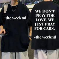 The Weeknd After Hours nuo sutemų iki aušros Starboy dainų tekstai Unisex prekinis ženklas T-shirt Mada Vintažinis stilius Pora T-shirt Unisex gatvės apranga Unisex T-shirt 4XL