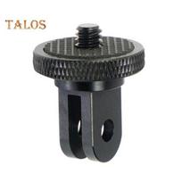 Veiksmo kameros trikojo laikiklis, skirtas Insta360, skirtas GOPRO 1/4 colio sraigtinis CNC aliuminio lydinio mini trikojo adapteris, sportinės kameros priedai juoda