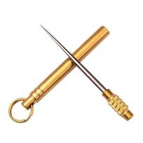 Titano lydinio lauko EDC dantų krapštukas Fruit Fork Camping Tool Dantų krapštuko laikiklis Titano dantų krapštukas