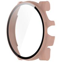 Stiklas+Kietas dėklas TicWatch Pro 5 ekrano apsauga Grūdintas stiklas Visapusiška apsauga Buferio dangtelis Korpuso priedai For TicWatch Pro 5 rožinė