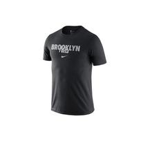 Nike NBA Dri-Fit trumpomis rankovėmis marškinėliai Brooklyn Nets vyriški viršutiniai drabužiai juodi CV1219-010 M