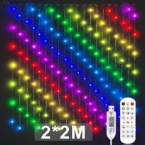 USB DC5V WS2812B Išmaniosios LED girliandos Kalėdinės lemputės Bluetooth Muzikos Programėlės Valdymas RGBIC Užuolaida LED Adresuojama Vakarėlio Dekoracija 2MX2M