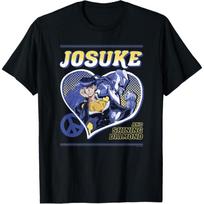 JoJo's Bizarre Adventure Josuke and Shining Diamond Anime T-Shirt S juoda