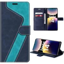 Case for Xiaomi Redmi Note 14 Pro 5G, Shockproof Scratch-Resistant Leather Effect Blue