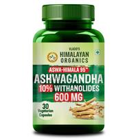 Vlado's Himalayan Organics Ashwagandha 600MG Capsules - 30 Count High Potency Root Extract for Focus Energy Mood Support