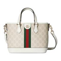 Gucci Ophidia Šviesaus aukso tono audinio pirkinių krepšys Mažas moteriškas krepšys Smėlio spalvos 836848-FAE0J-9643 Basic Set (Bag+Dust Bag)