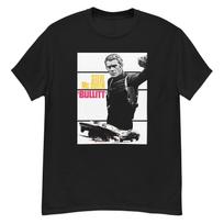 Bullitt (1968 metai) Steve'o McQueeno gerbėjų meno marškinėliai XL gray