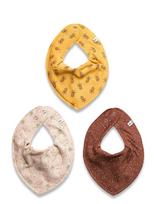 Pippi - Bandana Bib Uni -Aop (3-Pack) - Seilinukas - Ruda