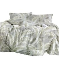 Patalynės užvalkalų komplektas SBA-119, balta sp./smėlio sp./žalia sp., 70 x 80 cm, 160 x 200 cm