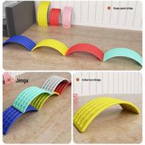 Kids Sensory Integration Seesaw Balance Board žalia