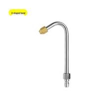 High-Pressure Curved Water Gun Nozzle with Fan-Shaped Spray and Multi-Angle Cleaning, 1/4 Quick Connect Fitting white
