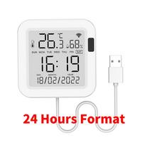 Smart Thermometer hygrometer Tuya WiFi Temperature and Humidity Sensor With Backlight APP Remote Control Work with Tuya Alexa
