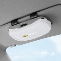 Car Sun Visor Sunglasses Case Glasses Holder For Chevrolet Cruze Sonic Silverado Trax Bolt Spark Tahoe Z71 Aveo Impala Malibu balta