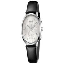 CALVIN KLEIN Posh platinum time series watch quartz movement leather strap 40mm silver dial men's watch 30 meters waterproof K8Q371C6 platina