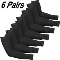 6 Pairs UV Sun Protection Arm Sleeves - Unisex Cooling Compression Breathable Sleeves for Outdoor Sports