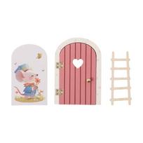 Smooth Wooden Mouse Door Decoration Versatile Home Decors Applications Artistic Ornament rožinė