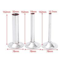 Three-Piece Stainless Steel Sausage Stuffer Funnel & Tube Set white