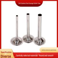 22# Stainless Steel Sausage Stuffer Tube Set - 3 Pieces white