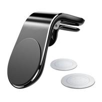 Metalinis magnetinis automobilinis telefono laikiklis skirtas iPhone Samsung Huawei Xiaomi Asus HTC Sony visiems telefonams juoda