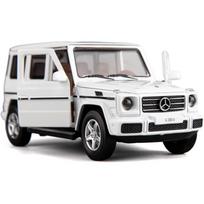 1/32 mastelio metaliniai modeliniai automobiliai Žaisliniai automobiliai, Benz G350 AMG lydinio atitraukiamas žaislinis automobilis su garsu ir šviesa Žaislas mergaitėms ir berniukams Vaikų žaislai 1/32-Size:14.4*6*6cm balta