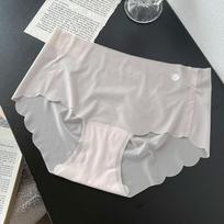 Seamless Ultra-thin Quick-drying Lipstick Panties for Women Summer Ice Silk Girls High Waist Antibacterial Crotch Women's Panties XL pilka