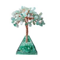 Modern Fake Crystal Tree Aesthetic Pyramids Ornamental žalia