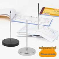 Restorano užsakymų pikas: Meniu, Išsinešti, Baras, Virtuvė, Kasos kvito tvarkytuvas Silver Holder, 1 Piece in Gift Box