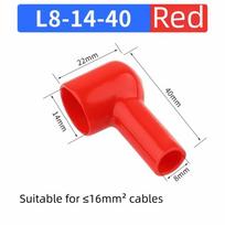 1/10 vnt. Guminis akumuliatoriaus gnybto izoliacinis dangtelis Gnybto apsauga Akumuliatoriaus gnybtai Red-L8-16-46-1pc