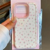 Transparent Pink Little Flowers Soft Case For iPhone 16 14 13 12 11 17 Pro Max Plus Cover For iPhone 16E 15 Pro 17 Air Cases iPhone 16e gray